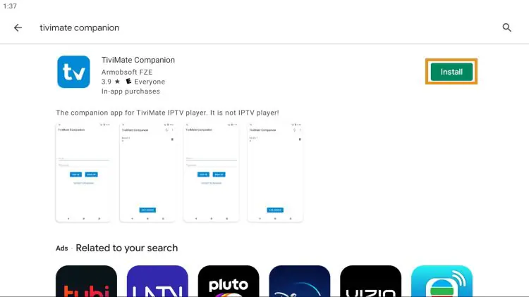 tivimate-Begleit-App für tivimate premium