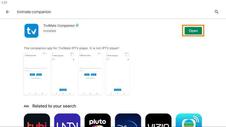 tivimate-Begleit-App für tivimate premium