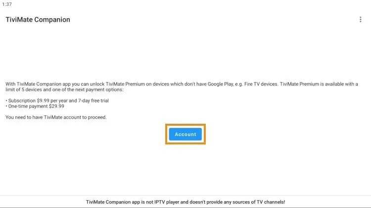 tivimate-Begleit-App für tivimate premium