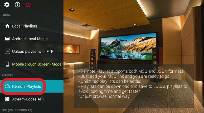 Choose Remote Playlists