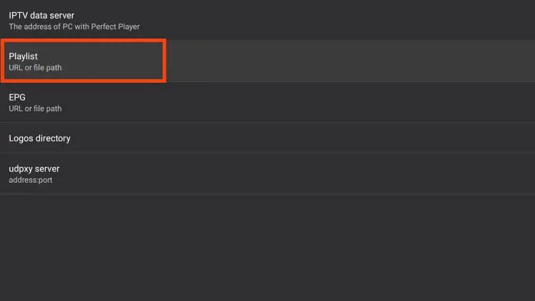 Setting up IPTV Perfect Player